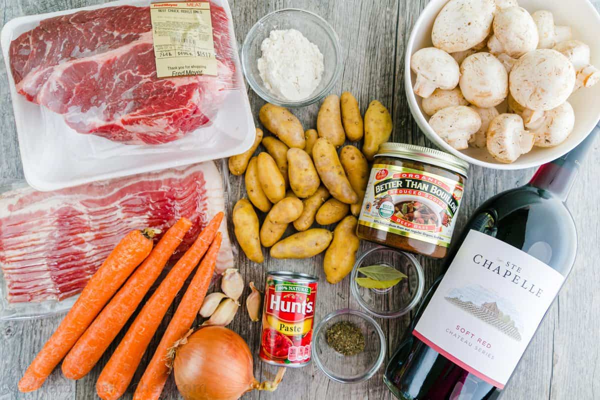 The beef in this homemade beef stew is so tender and just melts in your mouth! @natashaskitchenBeef Stew. Ok, yum! The beef is so tender and just melts in your mouth! #beefstew #beefstewrecipe #beef #beefbourguignon Ingredients for making beef stew with beef, bacon, potatoes, red wine, beef stock