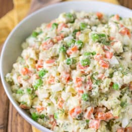 Chicken potato salad olivye