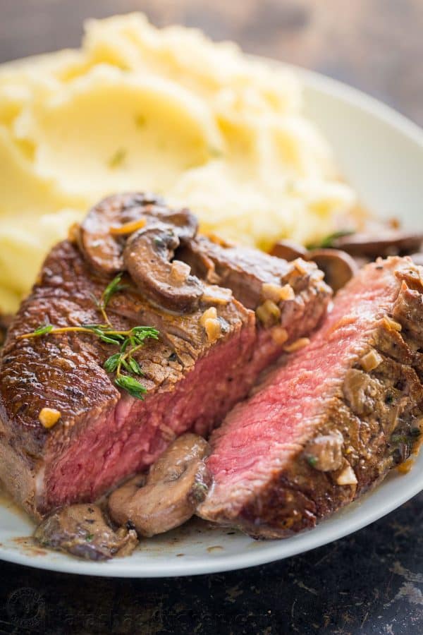Center cut of filet mignon steak demonstrating what is filet mignon