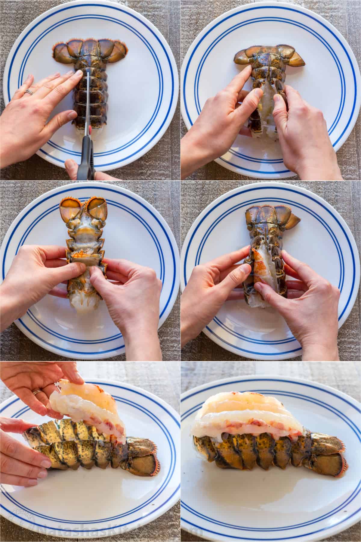 This Lobster Tail recipe with garlic butter sauce is juicy, flavorful, and easy. Includes an easy tutorial on how to butterfly lobster tail. Step by step how to butterfly lobster tail