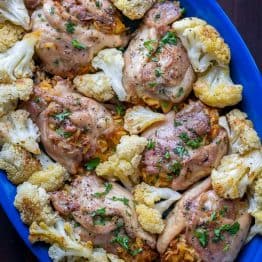 These Baked Stuffed Chicken Thighs are flavorful, tender and frankly a great chicken recipe! A 1-pan healthy chicken dinner (*with make-ahead option) | natashaskitchen.com